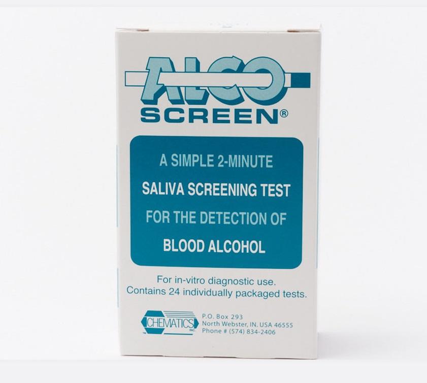 AlcoScreen Simple 2-Minute Saliva Alcohol Screening Test Strip - (24 Test Strips / Box) 55024 - 9100 Alcohol,Saliva Test Chematics